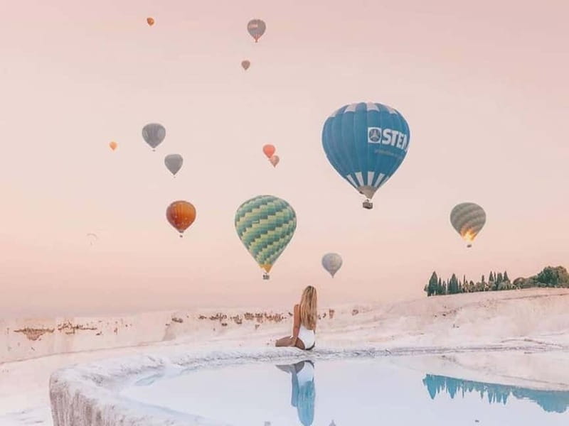 Side/Alanya: Pamukkale Hot Air Balloon Flight w/Lunch - The midnight start from Side or Alanya