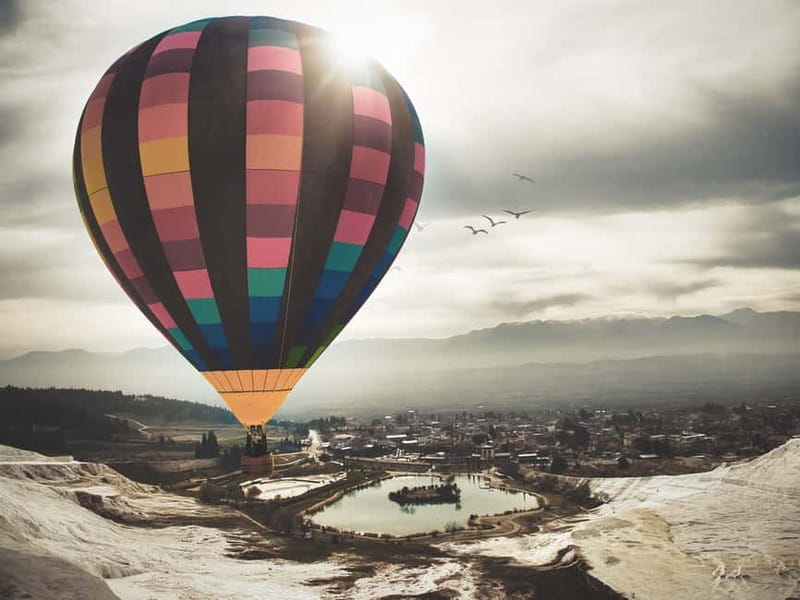 Side/Alanya: Pamukkale Hot Air Balloon Flight w/Lunch - Sunrise over Pamukkale from the balloon