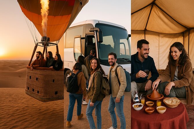 Sunrise Hot Air Balloon Flight over Marrakech +Moroccan Breakfast - Berber Breakfast After Landing