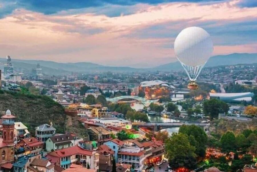 Tbilisi: Air Balloon Skip The Line Ticket - The view from 150 meters