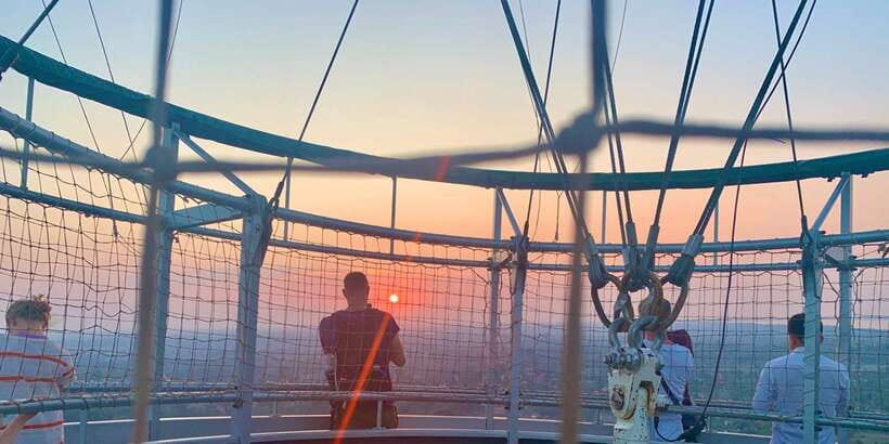 Ticket for Angkor Balloon Ride. - Sunset and the Illuminated Balloon