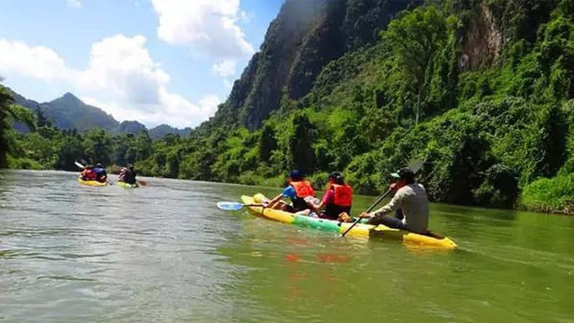 Vang Vieng: Hot Air Balloon,Kayak,Zipline,Blue lagoon1 Tour - Tham Chang Underwater Cave and Cave Hike