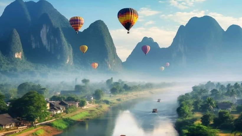 Vang vieng: Longtail boat&Hot Air Balloon&hotel pick-up - Key points before you book