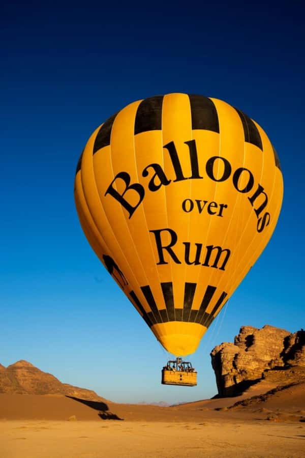 Wadi Rum: Balloons Over Rum - Watching the balloon rise over the desert