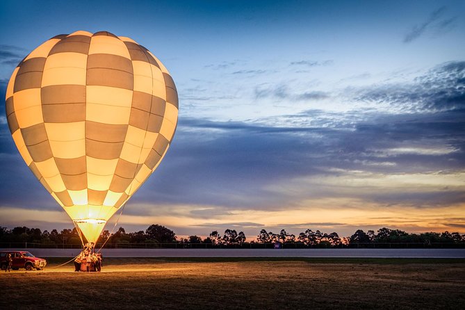 Yarra Valley sunrise balloon flight & champagne breakfast - The sunrise balloon flight above rolling hills